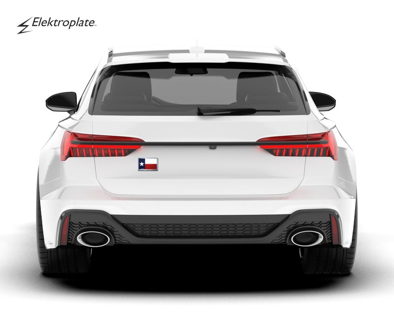 Elektroplate State of Texas Flag Small All Metal Emblem for Cars | Universal Fit at 2.2" x 3.4" | Weatherproof - Image 2